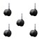 Service Caster 2'' Chair Casters Nylon Hooded Twin Wheel 5/16'' Grip Neck Stem, 5PK SCC-GN02S50-NYS-5 - alternate 1